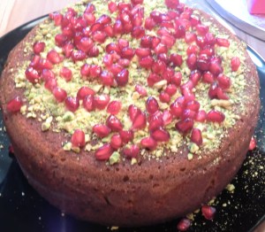 Pistachio, Polenta and Elderflower Cake from a previous CCC club meeting in Manchester, UK