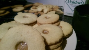 Salted Butterscotch and Almond Shortbread Biscuits